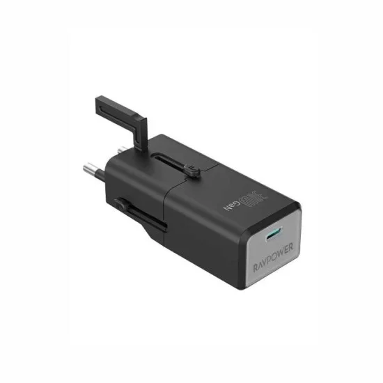 Ravpower Rp-Pc1060 Super Mini 1C Port Pd30W Travel Adpater (Uk,Eu,Us,Aus Plug) - Black